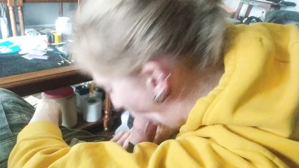 Минет за столом